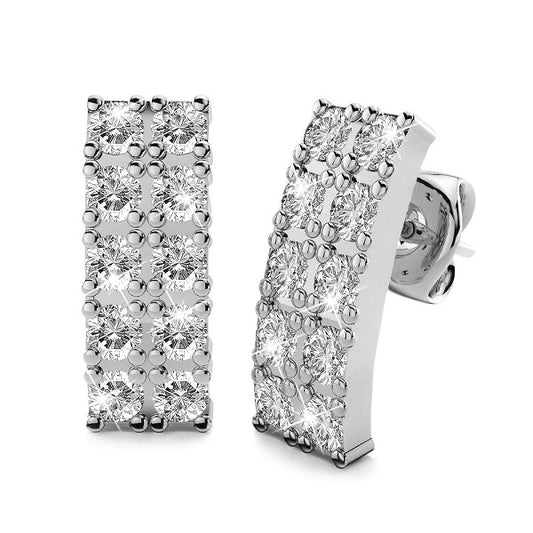 Glow Bar Earrings - Silver