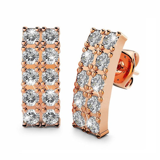 Glow Bar Earrings - Rose Gold