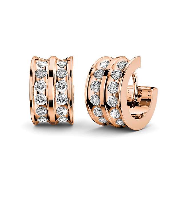 Dhia Huggie Earrings - Rose Gold