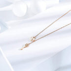 Lock and Key Pattern NecklaceGorgeous and timeless, this 18k rose gold necklace is designed with the delicate lock and key motif. With a subtle yet stylish look, this timeless piece is ideal forWomans Necklaces8006Dhia JewelleryKey Pattern Necklace