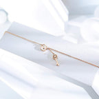 Lock and Key Pattern NecklaceGorgeous and timeless, this 18k rose gold necklace is designed with the delicate lock and key motif. With a subtle yet stylish look, this timeless piece is ideal forWomans Necklaces8006Dhia JewelleryKey Pattern Necklace