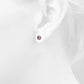 Glamour Classic Stud Earrings- Light Amethyst