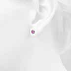 Glamour Classic Stud Earrings- Light Amethyst