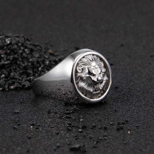 Lion Head Ring - Silver