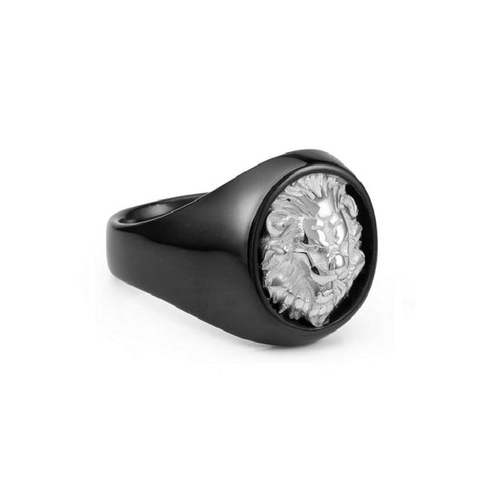 Lion Head Ring - Black