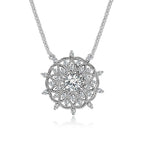 Dhia Mandala Earrings & Necklace Set Embellished with Swarovski Zirconia