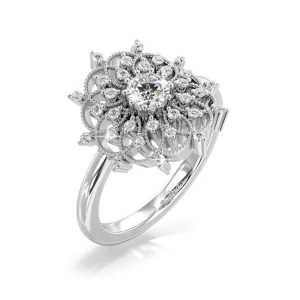 Dhia Mandala Ring Embellished with Swarovski Zirconia