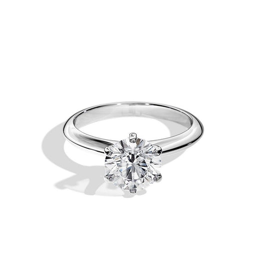 9CT Gold 1.0ct Moissanite Solitaire Ring