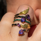 Amethyst Spiral Ring