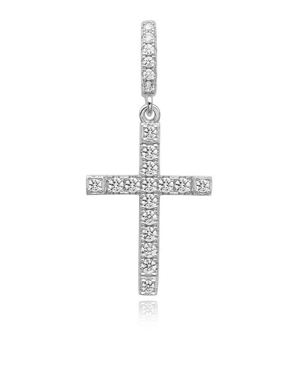 Paved Cross Pendant embellished with Swarovski Zirconia