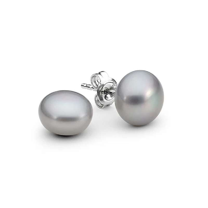 Freshwater Button Pearls - Grey