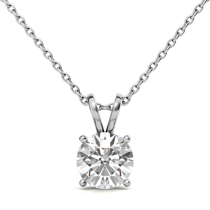 4 Prong Solitaire Pendant embellished with 1.6ct Swarovski Zirconia