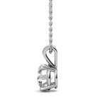 4 Prong Solitaire Pendant embellished with 1.6ct Swarovski Zirconia