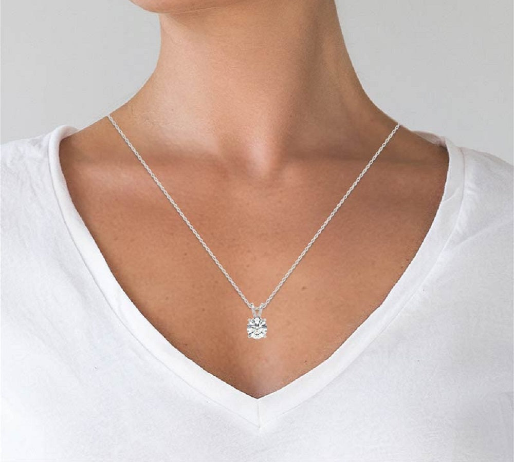 1.67CT Round 4 Prong Solitaire Pendant