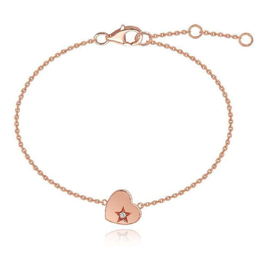 Cupid Heart Bracelet- Rose Gold