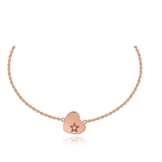 Cupid Heart Bracelet- Rose Gold