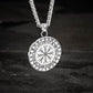 Circular Jormungand and Valknut Necklace - Gold