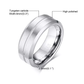 Black Channel Tungsten Carbide Ring