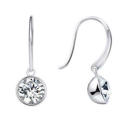 Hoop Drop with Crystals from Swarovski