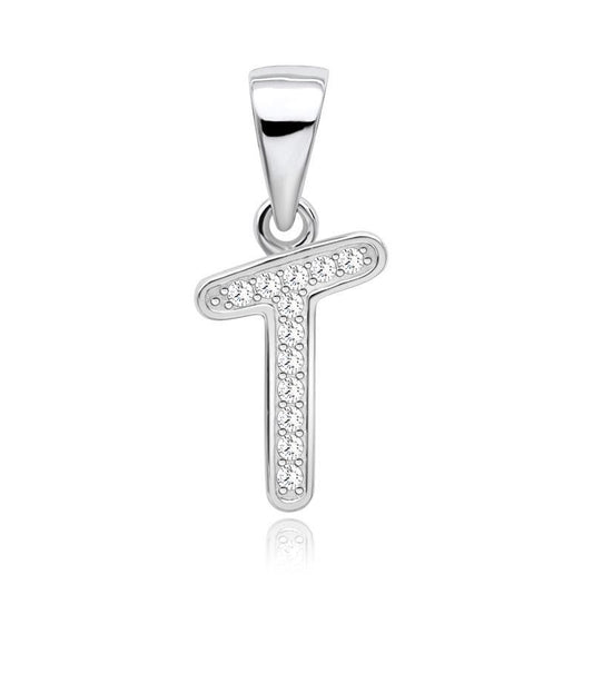 S925 Alphabet T Pendant