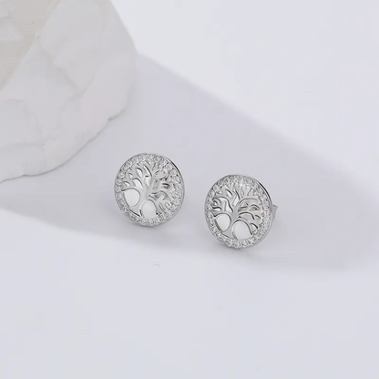 S925 Tree Of Life Stud Earrings