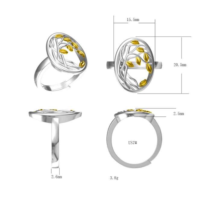 Tree Of Life Adjustable Ring