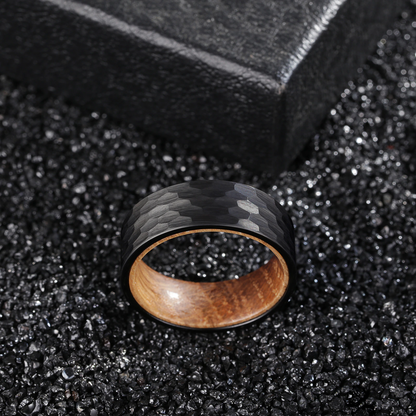 Whiskey Barrel and Tungsten Rings