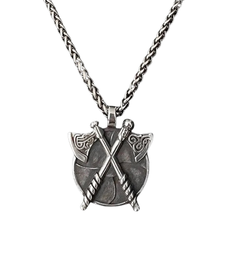 Celtic Norse Pagan Warrior Necklace - Silver