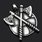 Celtic Norse Pagan Warrior Necklace - Silver