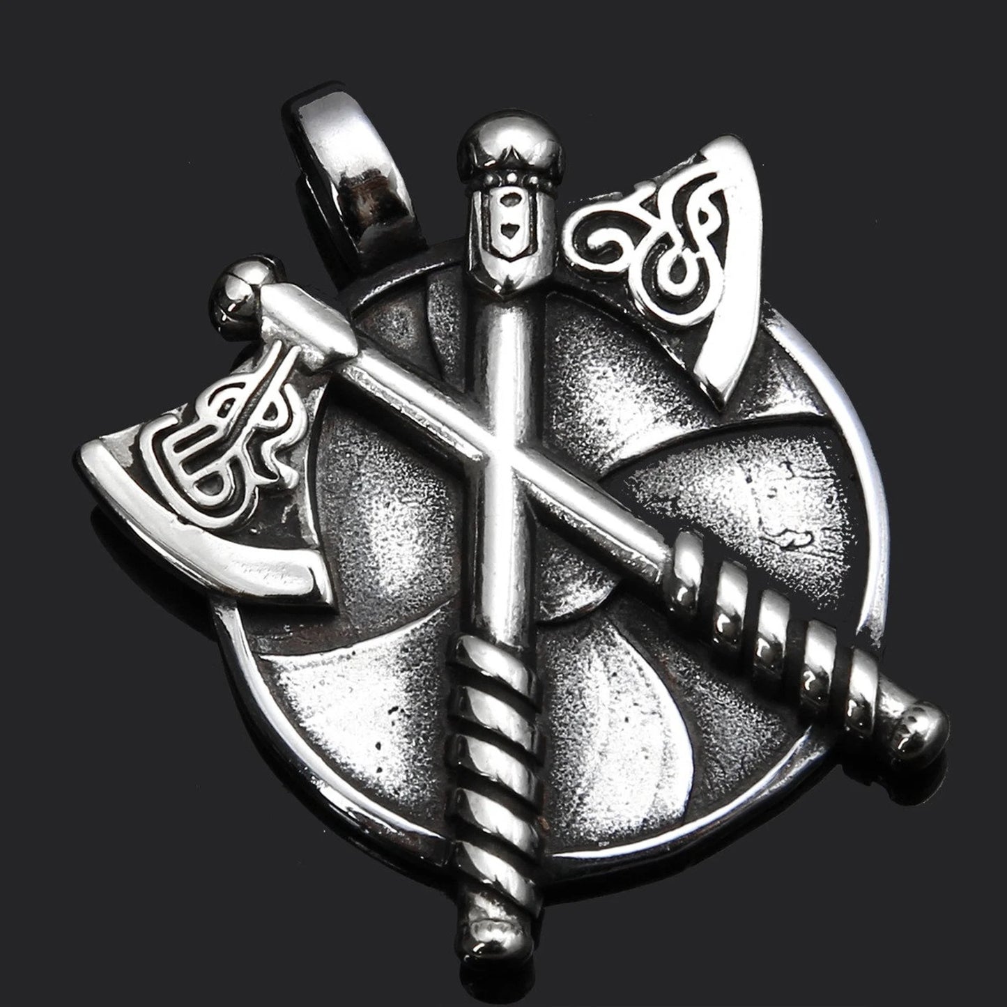 Celtic Norse Pagan Warrior Necklace - Silver