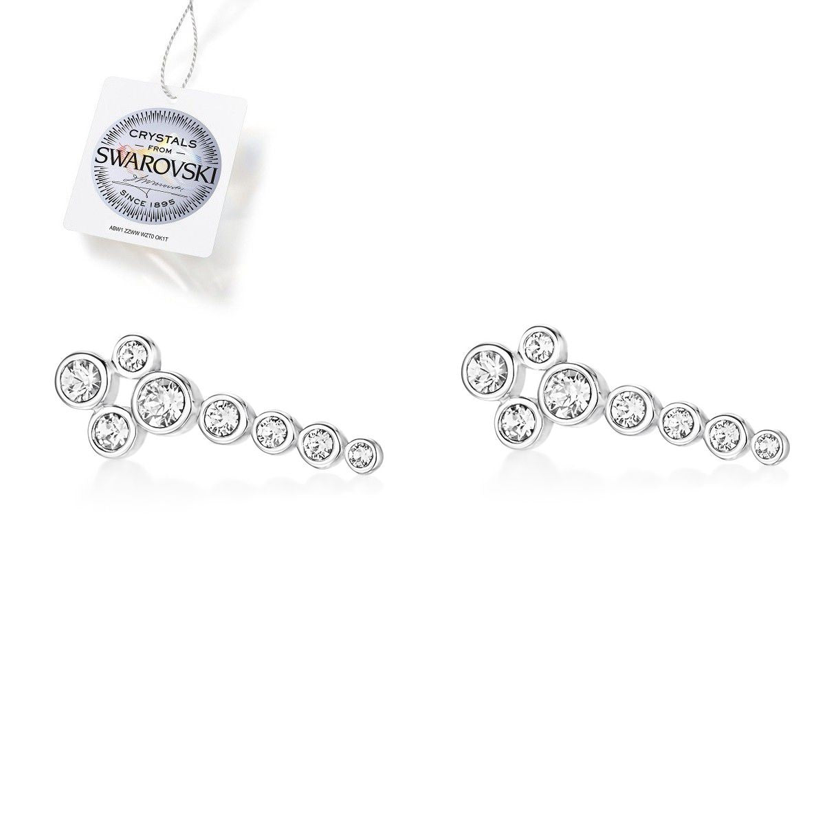 Dhia Waterfall Earrings with Crystals from Swarovski