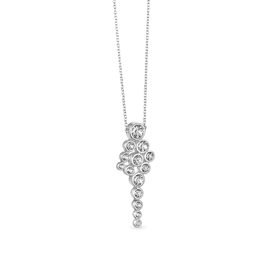 Waterfall NecklaceDhia Waterfall Necklace In Sterling Silver embellished with Crystals From Swarovski.

Material: 925 Sterling Silver &amp; RhodiumColor: ClearN.W: 5.6g
Necklace– SizeNecklacesDJ005Dhia JewelleryWaterfall Necklace
