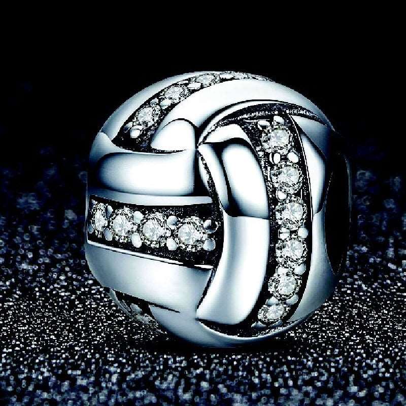 S925 Round Woven Round Charm